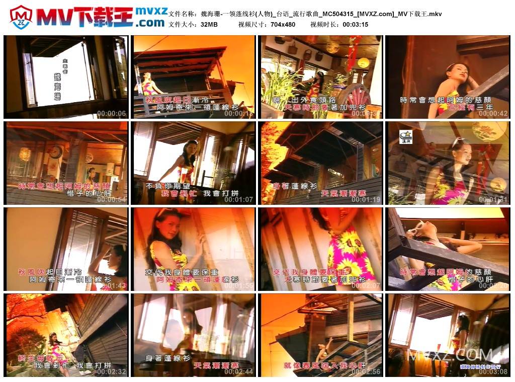 魏海珊-一领蓬线衫(人物)_台语_流行歌曲_MC504315